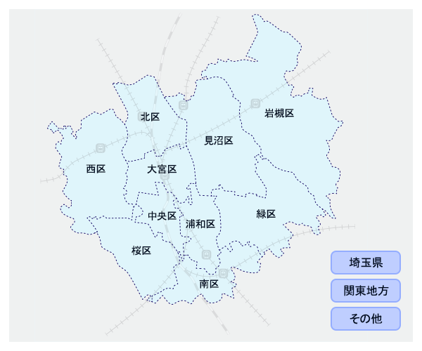 さいたま市の地図